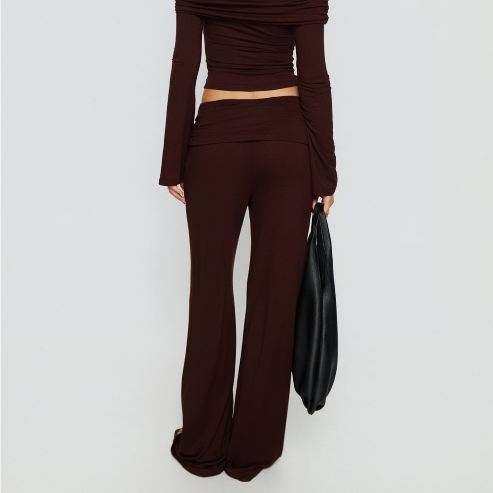 Fawne Ruched Folded Pants Brown - Picture 5 of 5